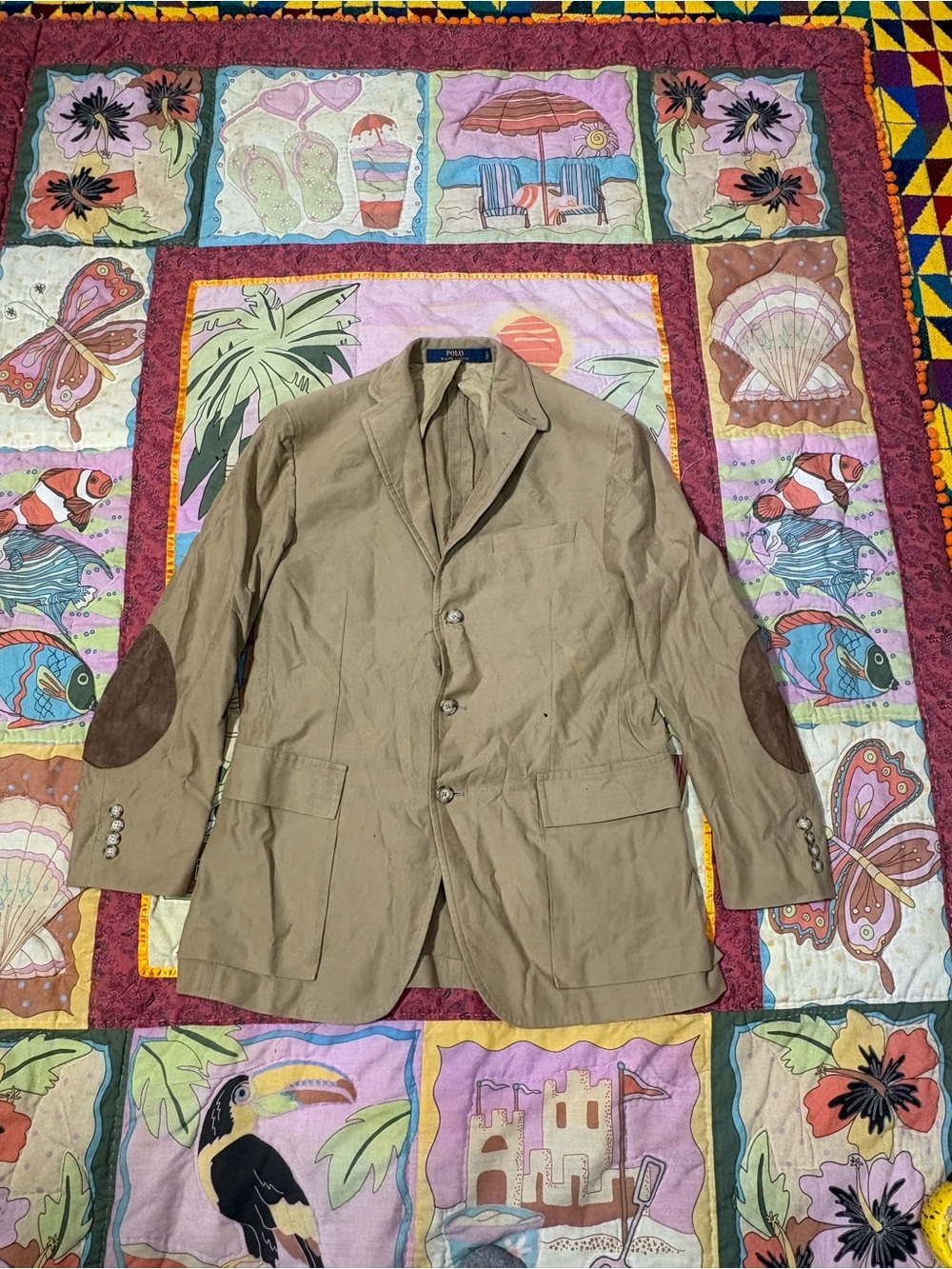 POLO RALPH LAUREN GILFORD BELLOWS SPORT JACKET MADE IN ITALY MENS SZ 40R,
